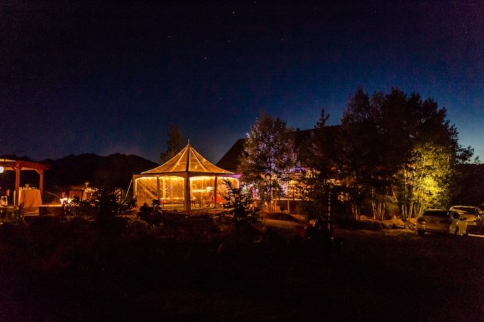 Clear Century Tent At Night