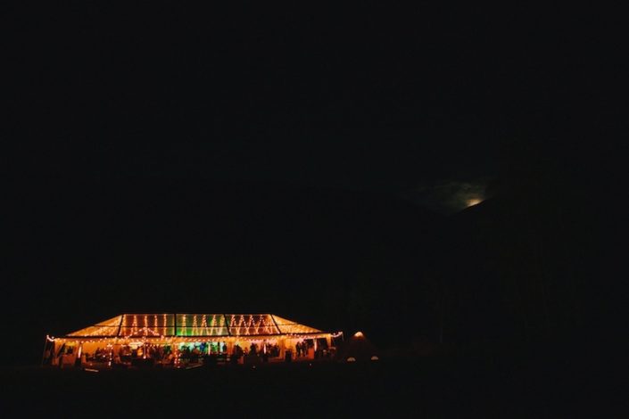 Clear NaviTrac Wedding Tent At Night