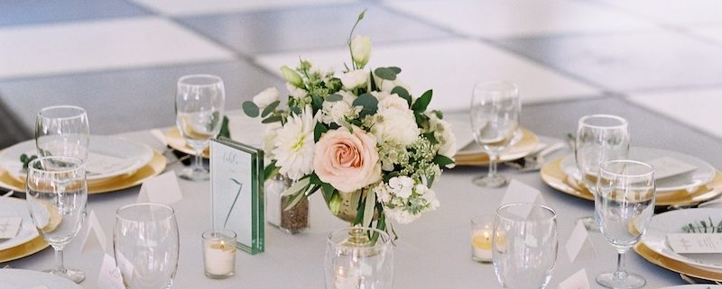 Tablescape With Deco Flatware, Napa Glassware & Gold Charger Plates - rent silverware for wedding