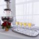 Champagne Fountain With Regina Champagne Flutes & Silver Serving Tray