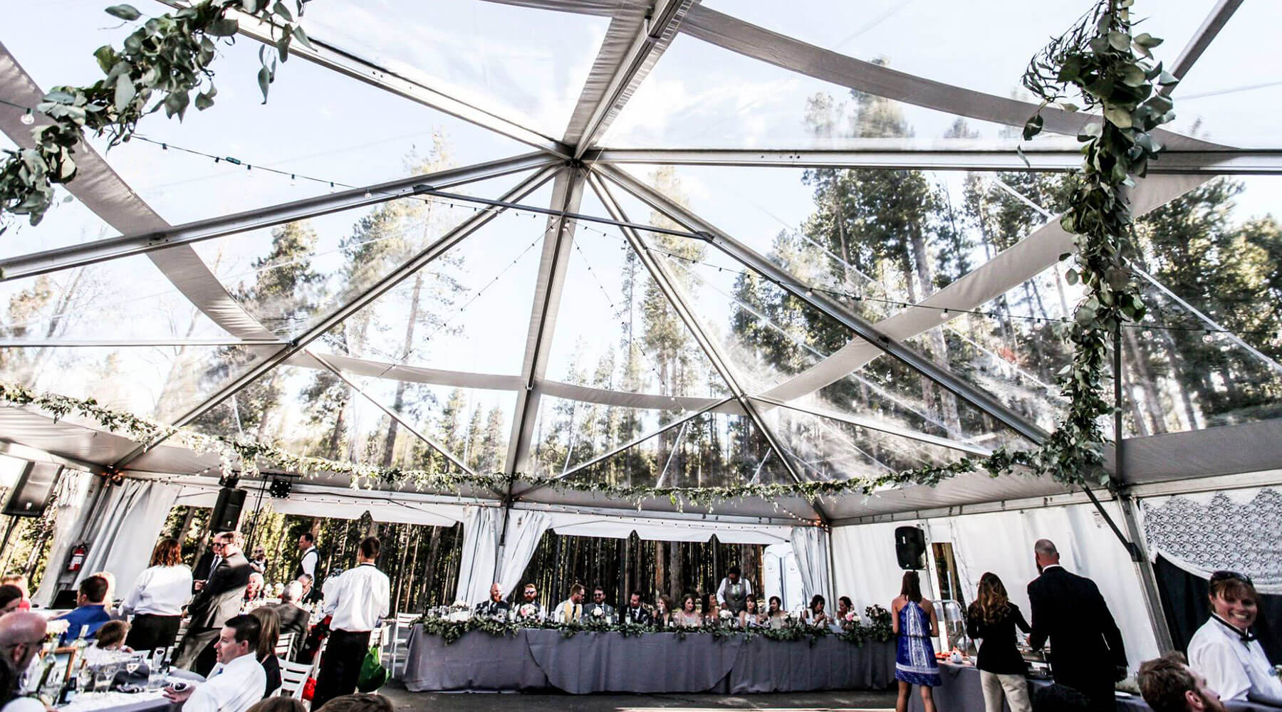 Clear Wedding Tent in Mountains