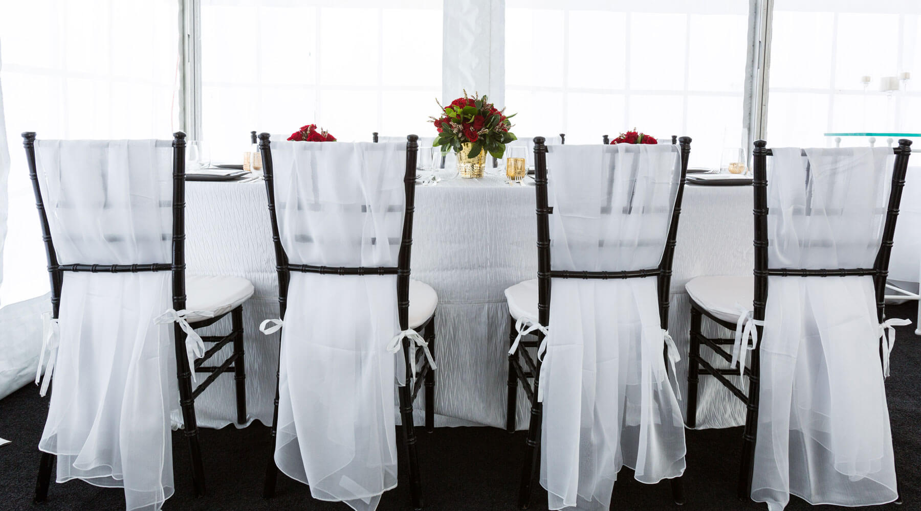 Black and White Wedding Chairs