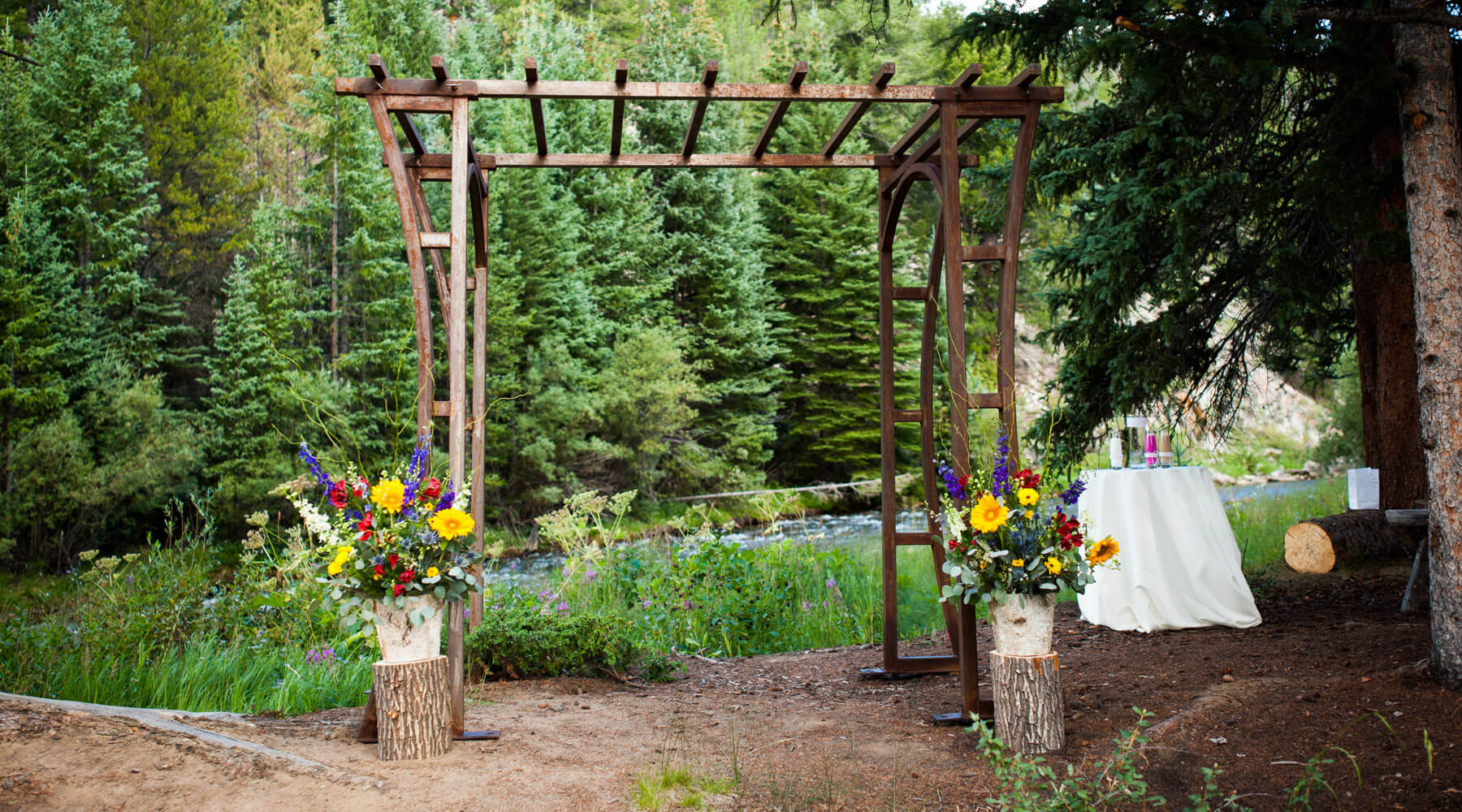 Rustic Iron Wedding Arbor