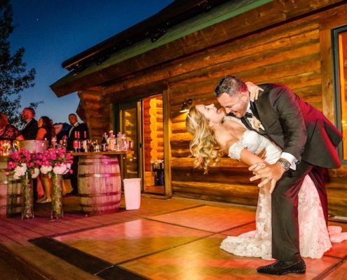 Parquet Dance Floor & Whiskey Barrel Bar
