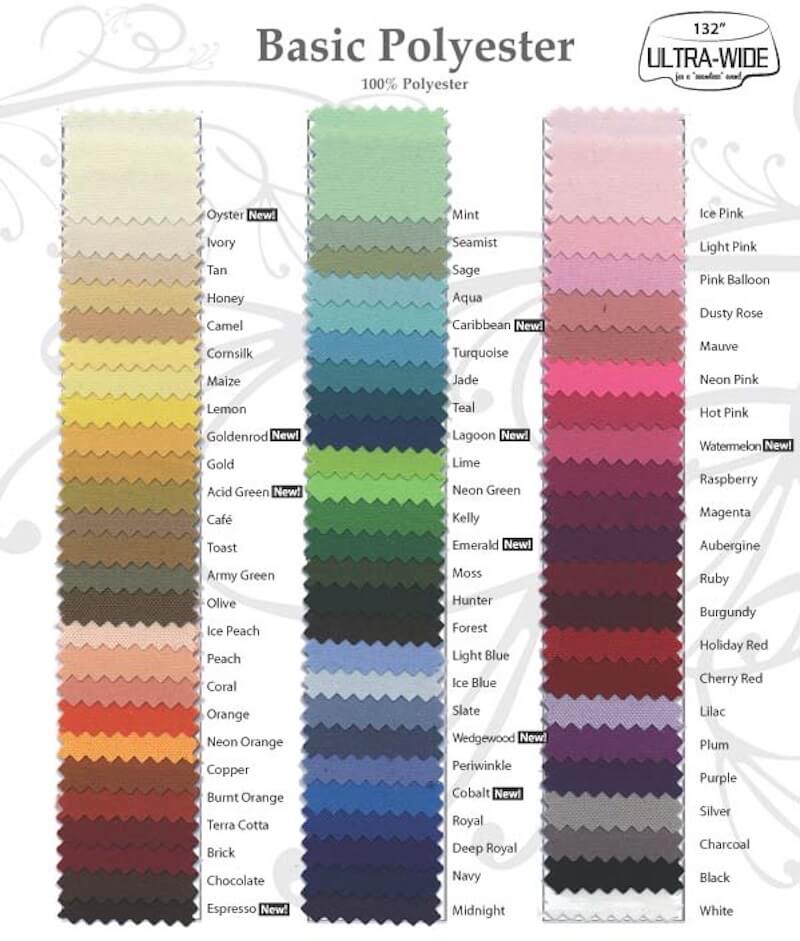 Linen Rentals-Color Swatches