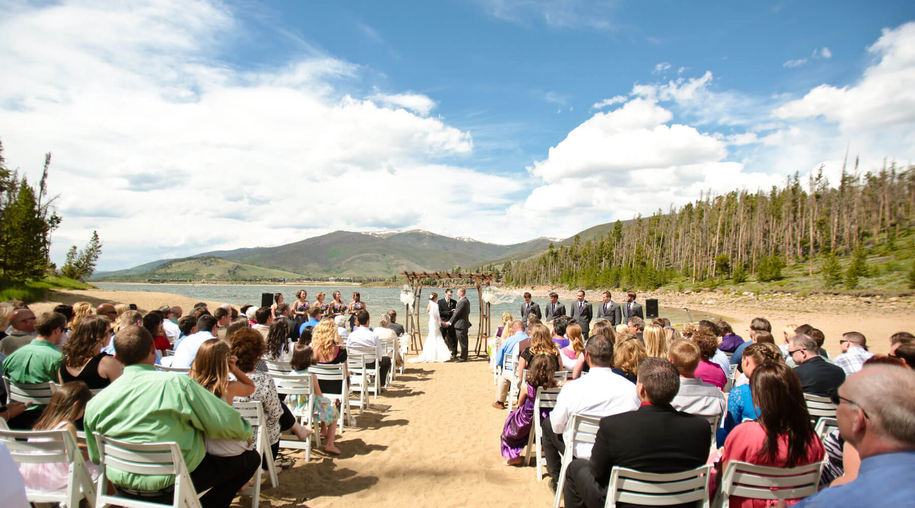 Colorado Mountain wedding venue- Windy Point Wedding Ceremony