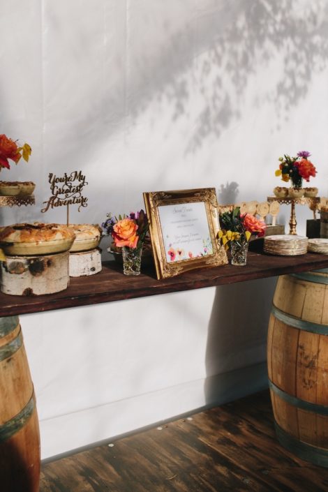 Rustic Whiskey Barrel Dessert Table