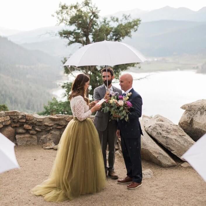 Wedding Umbrellas at Sapphire Point, Colorado