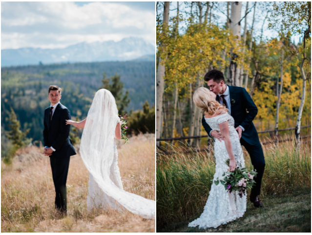 Silverthorne, Colorado Wedding- Bride & Groom First Look