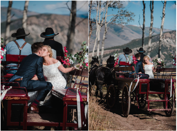 Colorado Ranch Wedding Horse-Drawn Wagon