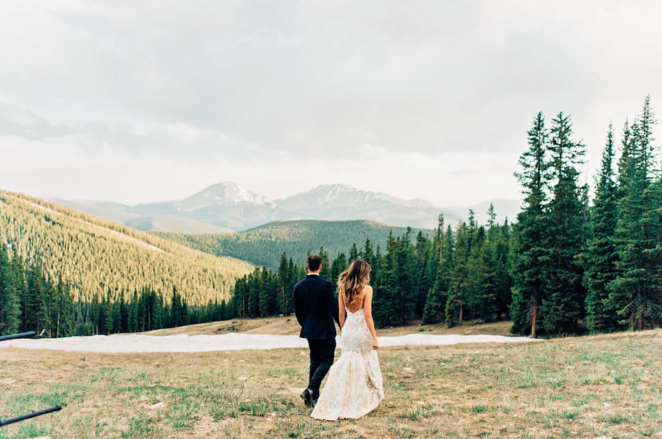 Bride & Groom Keystone, Colorado Wedding