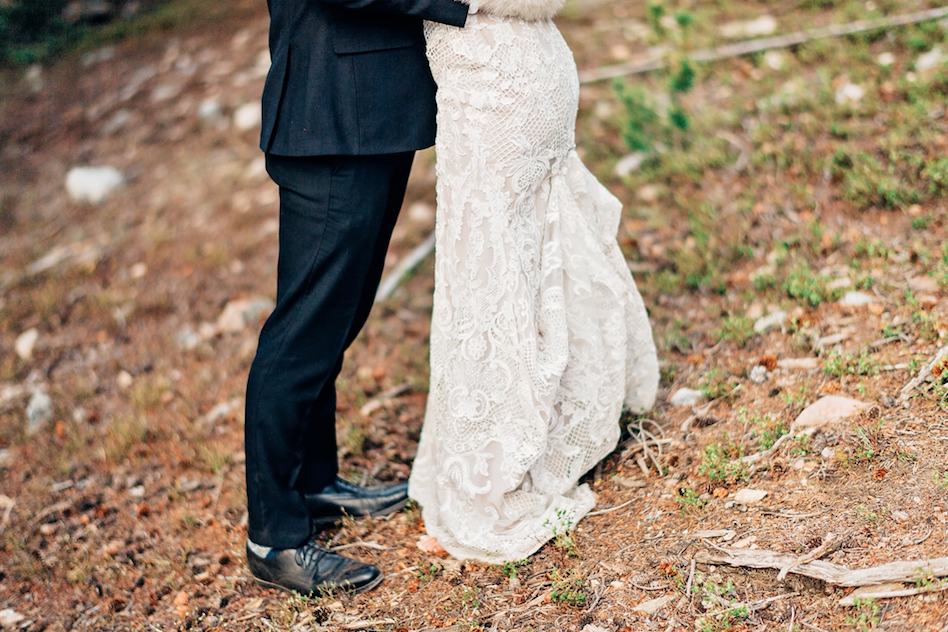 Bride & Groom Colorado Mountain Wedding