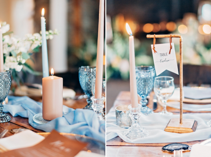 Creative Table Number Signs & Candles