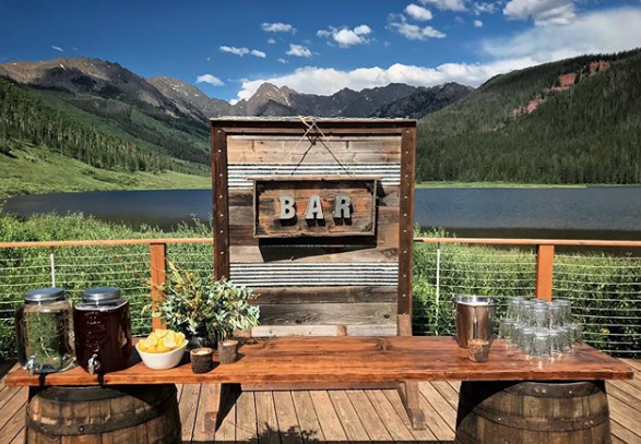 Whiskey Barrel Bar for Wedding Reception