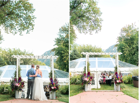 Clear Top Tent at Colorado Wedding