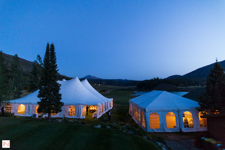 Keystone Ranch Wedding Tents Night