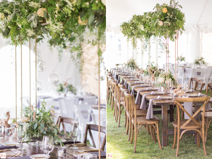 Rustic Head Table with Floating Runner