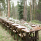 Outdoor Breckenridge wedding- rustic farm table