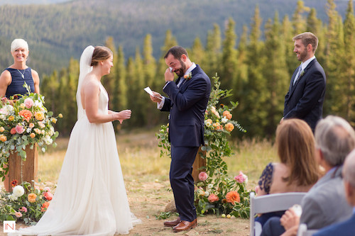 Teary Groom Keystone CO Wedding