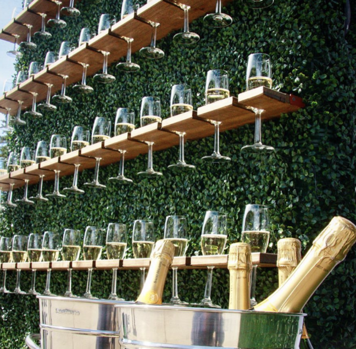 Garden Champagne Wall for Events