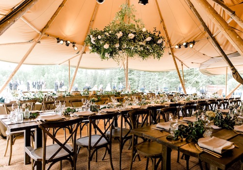 Crested butte wedding venue for tented wedding