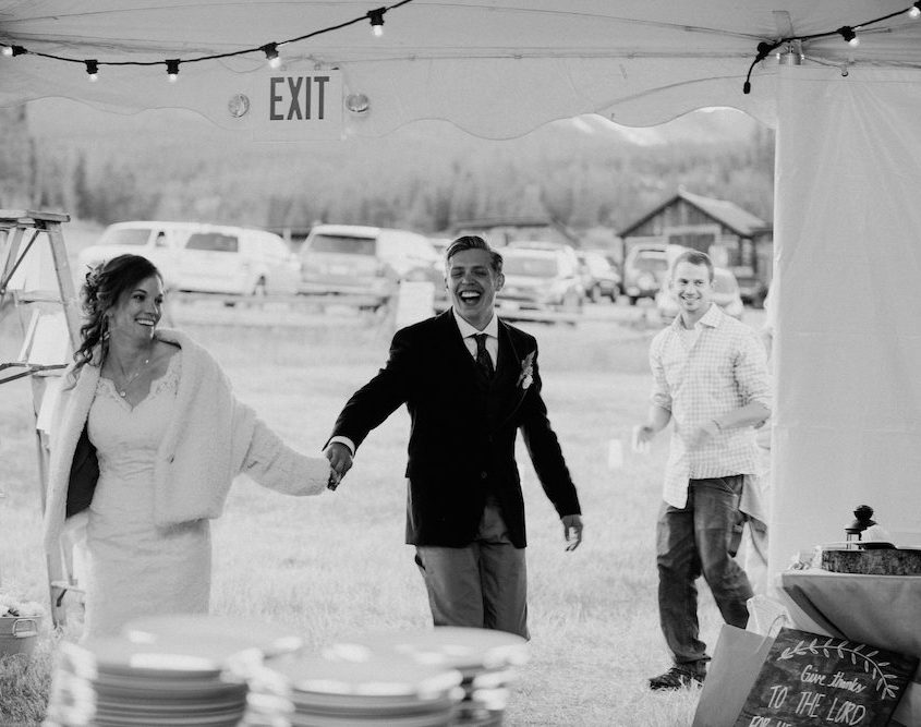 Breckenridge Bride and Groom Tent Entrance