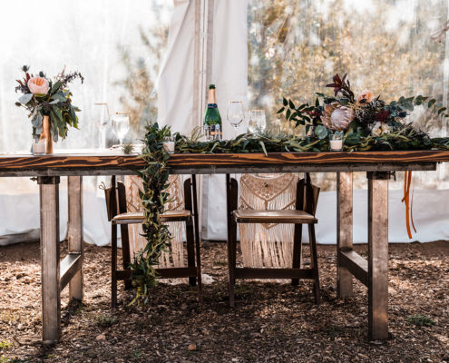 High Mountain Institute Wedding in Leadville Colorado Head Table