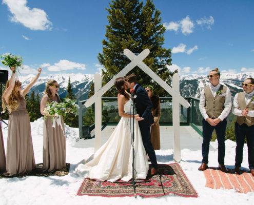 Aspen Snowmass Spring Skiing Wedding