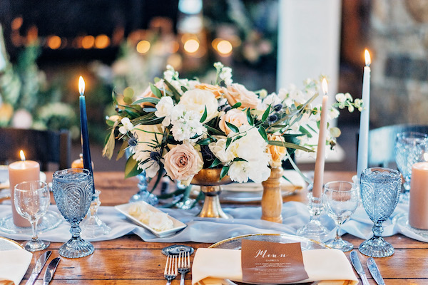 Timber Ridge Wedding Head Table in Keystone, CO - Autumn Cutaia Photography