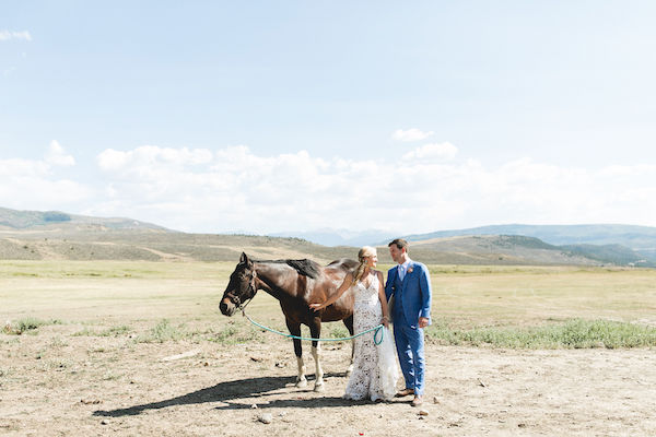 bride and groom at 4 eagle ranch wedding in Vail Colorado