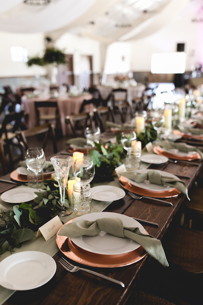 Vail Colorado Ranch Wedding with farm table setting