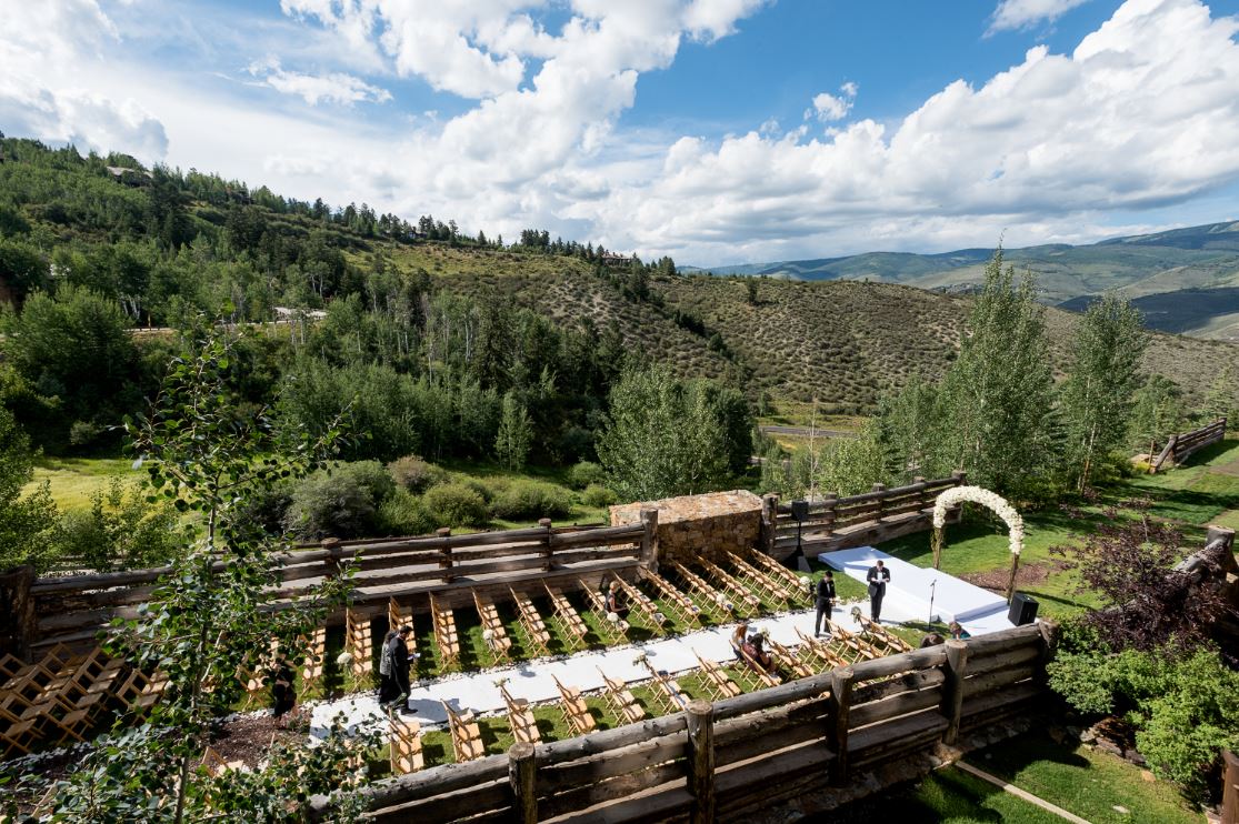 Ritz Carlton Bachelor Gulch Wedding ceremony location - Skier's Bridge