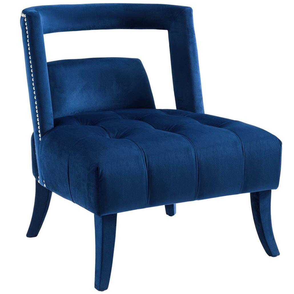 Blue Velvet Cut Out Chairt