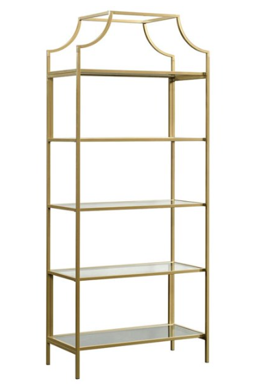 gold glass shelves