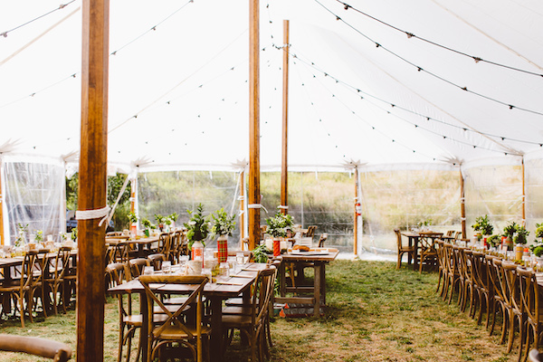 Woodys Colorado wedding in sailcloth tent