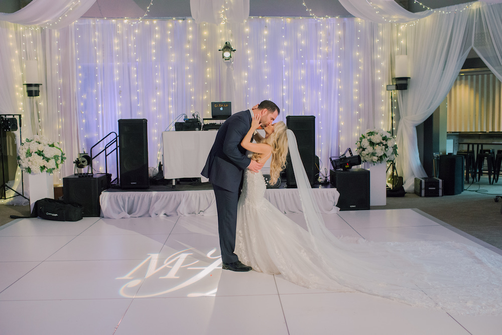 Brid and groom on dance floor at Larkspur Vail wedding