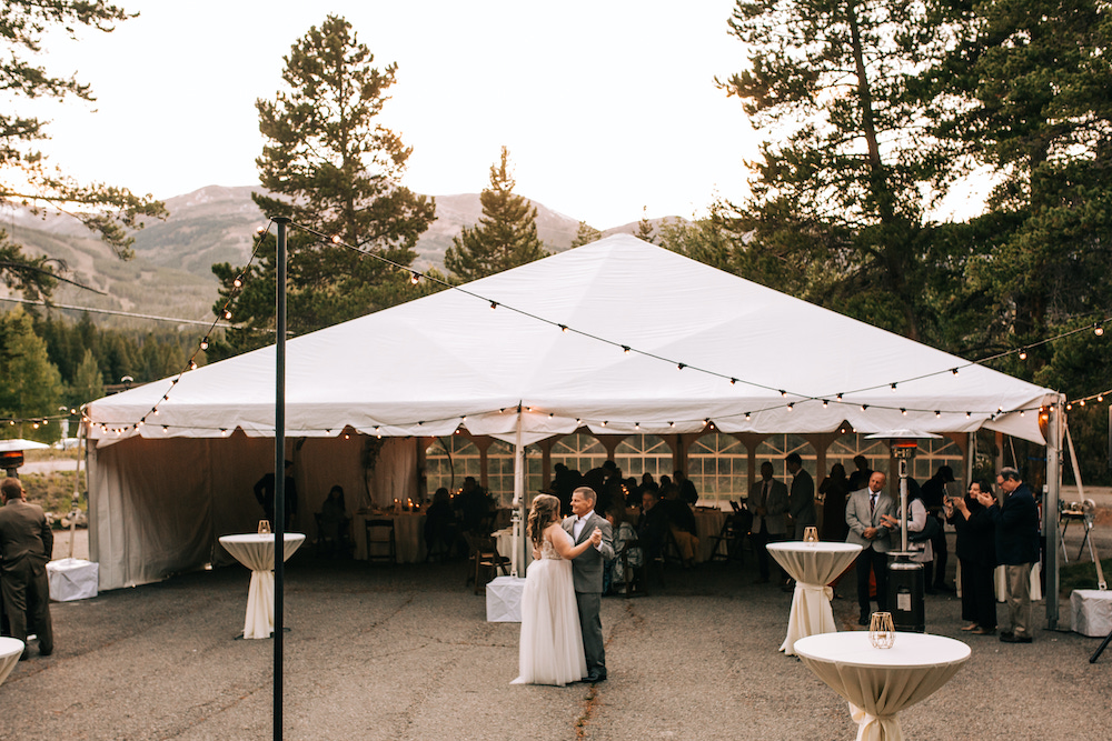 Colorado tented wedding first dance