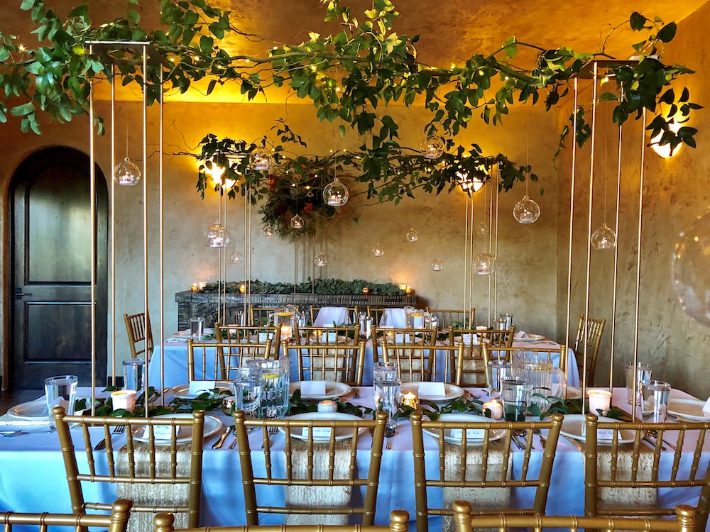Larkspur Vail wedding tables with Chiavari chairs