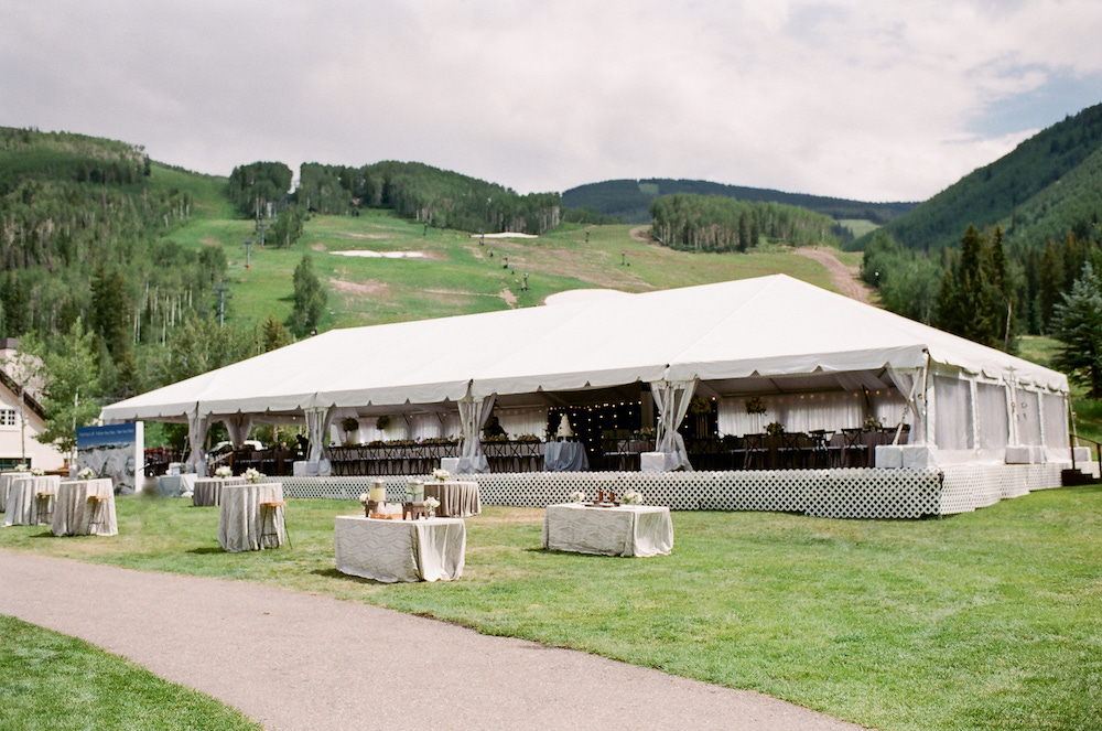Ski resort Colorado wedding tent