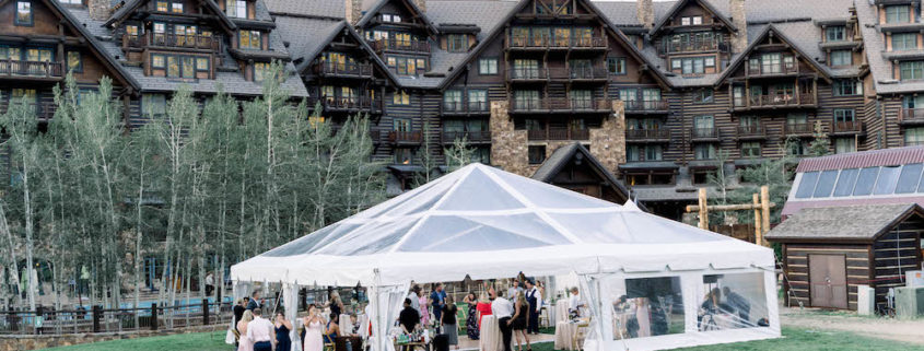 Ritz Carlton grand lawn wedding tent in Beaver Creek