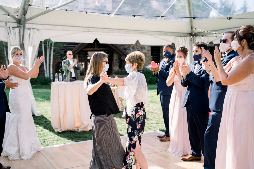 socially distanced wedding in Colorado