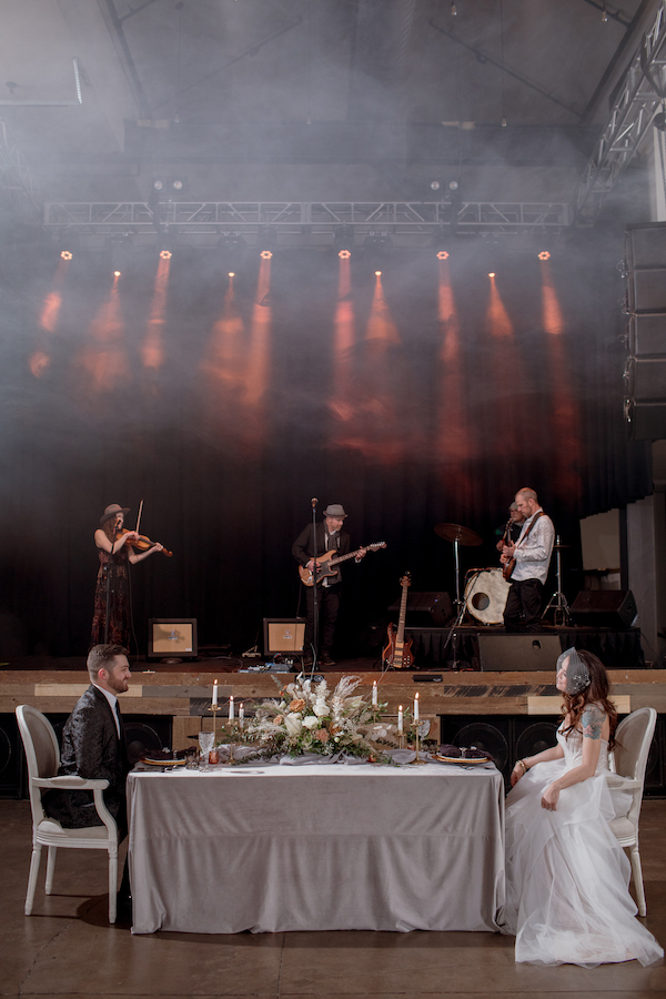 10 Mile Music Hall wedding head table